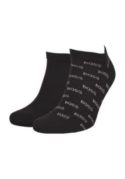 BOSS Sneakersocken, Logoprint, 2er-Pack, Für Herren 001 BLACK | Premium-Qualität